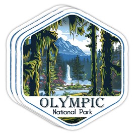 (3pcs) Olympic National Park Sticker, National Parks, Stickers for Water Bottles, National Park Stickers. Adventure Stickers, Hiking Stickers, Camping Stickers