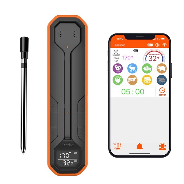 Wireless Meat Thermometer – Digital Cooking Thermometer with Wireless Probe