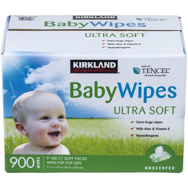 3 Wholesale Lots Kirkland Signature Baby Wipes Ultra Soft, 2700 Wipes Total