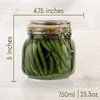Hovico 25 oz Glass Jars With Airtight Lids And Leak