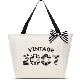 Vavabox 18th Birthday Gifts For Women,Unique 60 Years Old Tote Bag,Vintage 1965 Handbag Gifts For Her Mom Wife Aunt Sister Grandma Friend