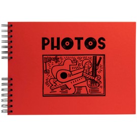 EXACOMPTA - Ref 16783E - Musicart Red Photo Album - 150 Photos - 50 Black Pages - 32 x 22 cm Format - Red Cover with Black Marking