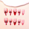 BABALAL Acrylic Press on Nails Medium Almond Fake Nails Red