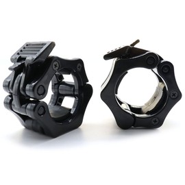 Barbell Clamps Olympic Spinlock Collars Dumbbell Clips Weight Lifting Bar Lock Quick Release Professional Barbell Buckle 1 Pair for Gym Exercise Fitness Body Building 2 Inches