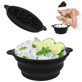 Tazn Facial Plegable con Bandeja de Hielo Integrada, Lavabo de Silicona para Bao de Hielo Facial Porttil, para Hinchazn y alivio de la piel, Equeo... 