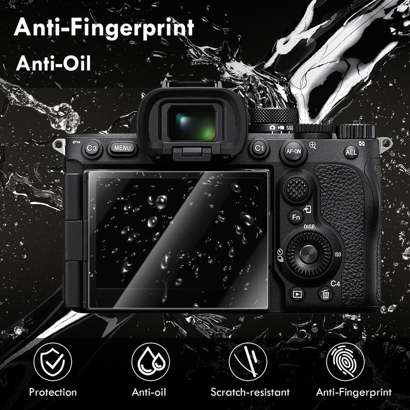 Rieibi 3-Pack Fuji X-H2S/X-H2 Screen Protector + Top Screen Protector