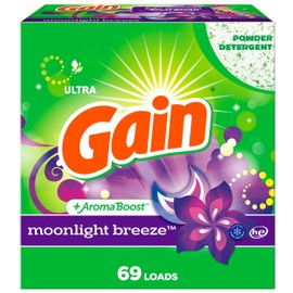 Gain Powder Laundry Detergent, Moonlight Breeze Scent, 69 Loads, 82 OZ