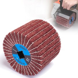 MOGRQAP Sanding Roller Brush Grit 60 Sanding Sleeves, Sanding Roll Brush with Sandpaper Sanding Rollers for Satin Machine Brush Machine Wood Metal Surface Polishing