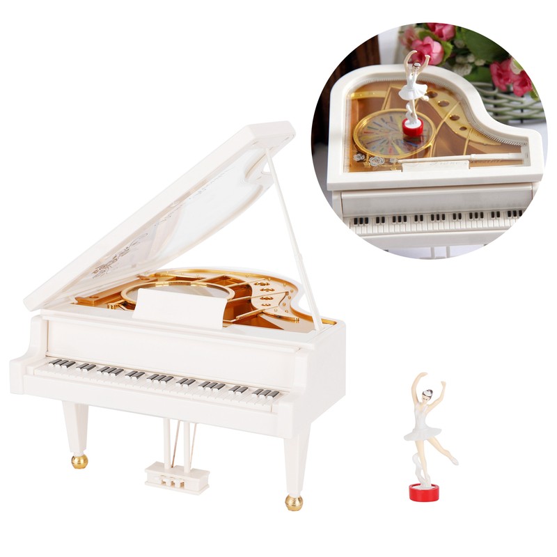 Piano Music Box Rotating Dancing Ballet Girl Valentine's Day Birthday