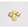 20 Medium Gold Plated Heart Glue on Bails for Pendants,