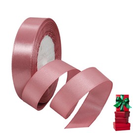 Satin Ribbon Bean Paste Pink 20 mm Wide Gift Ribbon Satin 22 m Satin Ribbons Bean Paste Pink Thick Ribbon Decorative Ribbon Silk Ribbon Gift Wrapping Fabric Ribbon Gift Ribbons for Decorating Crafts