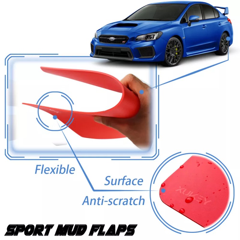 XUKEY Red Mudguards For Subaru Impreza WRX STI Legacy Mud