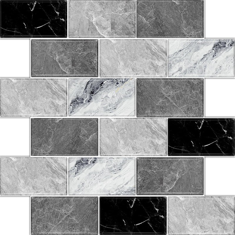 BSABSAQAA 10 Sheets Peel and Stick Backsplash for Kitchen 12"X12"