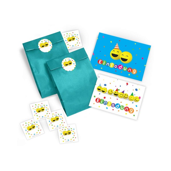 12 Invitation Cards + 12 Envelopes / Blue + 12