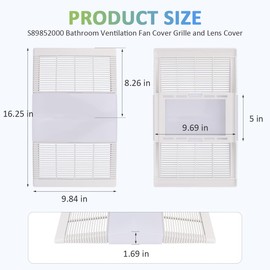WKZO S89852000 89852000 Exhaust Fan Cover with Lens for Br-oan Nutone