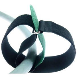 80 cm x 50 mm resealable Velcro cable ties with metal eyelet - cable Velcro tape 300 mm reusable, green