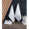 Cotton Fingertip Towels Set - 4 Pack White Highly Absorbent,
