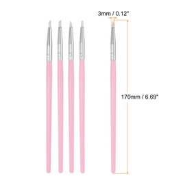 HARFINGTON 5pcs Clay Sculpting Tool Set, Clay Sculpting Shaper Rubber Tip Shaping Pen Silicone Brushes Shaping Carving Tool for Ceramic Sculpture Polymer Clay, White