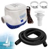 1100 GPH Automatic Boat Bilge Water Pump 12V, 1-1/8 Inch