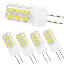XRZT 120V G4 Led Bulb Dimmable, 3W Replace to 20W-35W Halogen G4 Bi pin Base Bulbs, White 6000K 5-Pack