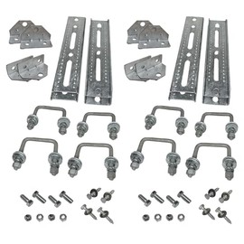 A.A 10" Galvanized Swivel Top Bunk Bracket Kit with Hardware for Boat Trailer, fits 2x3 Cross Members, Heavy Duty (8 Pack)