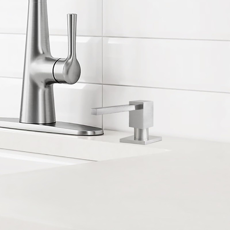 All Brass Built in Soap Dispenser for kitchen sink Brushed