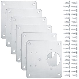6 Pcs Hinge Repair Plate, Stainless Steel Hinges Repair Plates, Kitchen Cupboards Cabinets Doors Hinges Flat Fixing Joining Mending Plates Braces Brackets