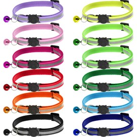 NCONCO 12 Collares para Gato Reflectantes con Campana