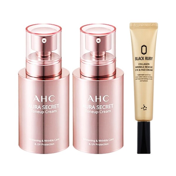 AHC Aura Secret Tone-Up Cream 50g x2 + Black Ruby