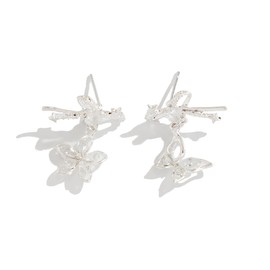 Bow Earrings Women Ribbon Stud Earrings Cute Ribbon Earrings Birthday Party Jewelry Christmas Gifts for Women (silver-5), Small, Copper, No Gemstone