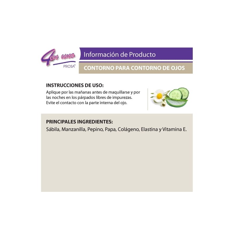 Crema Contorno de Ojos Prosa 15g
