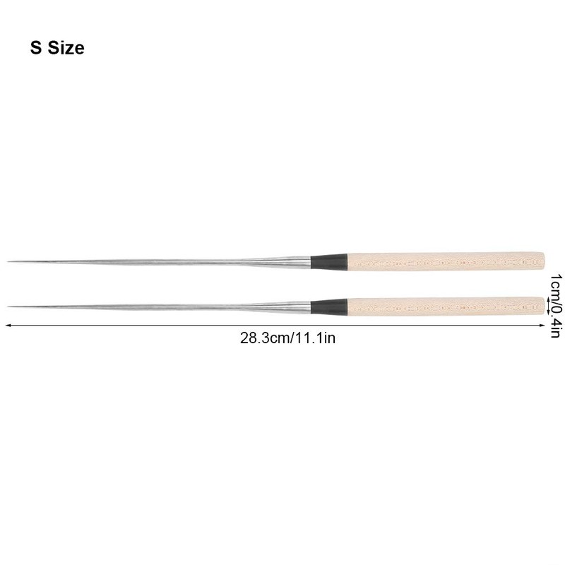 Sushi Chopsticks, 12in Long Stainless Steel Japanese Chopsticks with Wood