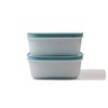 TUPPERWARE Freezer Containers 450 ml (2) White/Blue Ice Crystal Container
