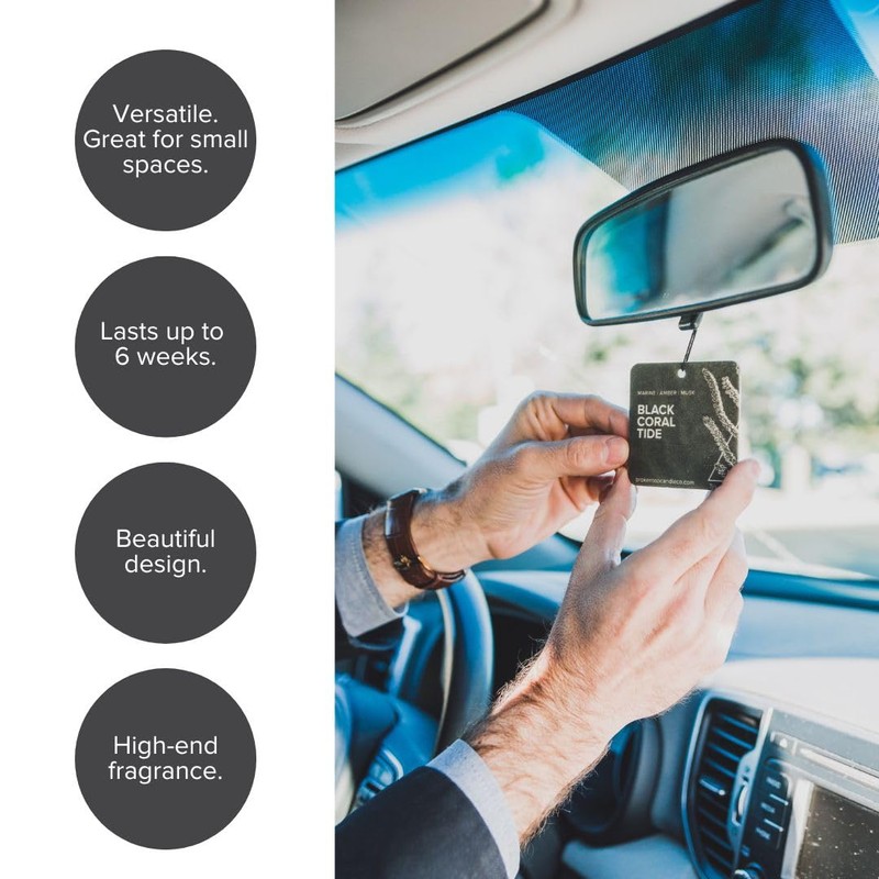 Black Coral Tide Car Air Freshener, Pack of 4