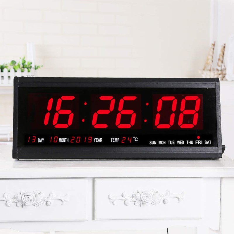 18.9 Inch Oversized LED Digital Wall Clock Large Display with