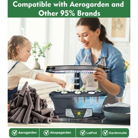 216 pcs Seed Pods Kit for Aerogarden, Grow Sponges for Hydroponics Growing System, Grow Pods for Aerogarden Kit with 100 Hydroponic Grow Sponges, 100 Pod Labels, 15 Plant Tags, 1 Mark Pen, White