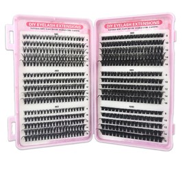 MUNSKT 570 Wimpern-Set Cluster 30-40 - 50-60 - 80-100D Wimpern-Set, flauschig, langlebig und mit Pinzetten