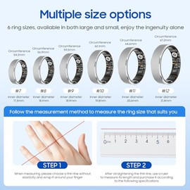 2026 Smart Ring New Health Tracker, IP68 Waterproof, iOS/Android Compatible, Sleep, Exercise & Health Monitoring, No Subscription, 5-Day Battery Life 