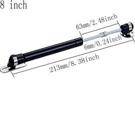 8" Length Gas Strut, 30N/7 lb Hydraulic Air Prop Lift Support Cabinet Hinge Kitchen Cabinet Door Air Spring Door Impact Cabinet Hinge Black, (2 Sets)