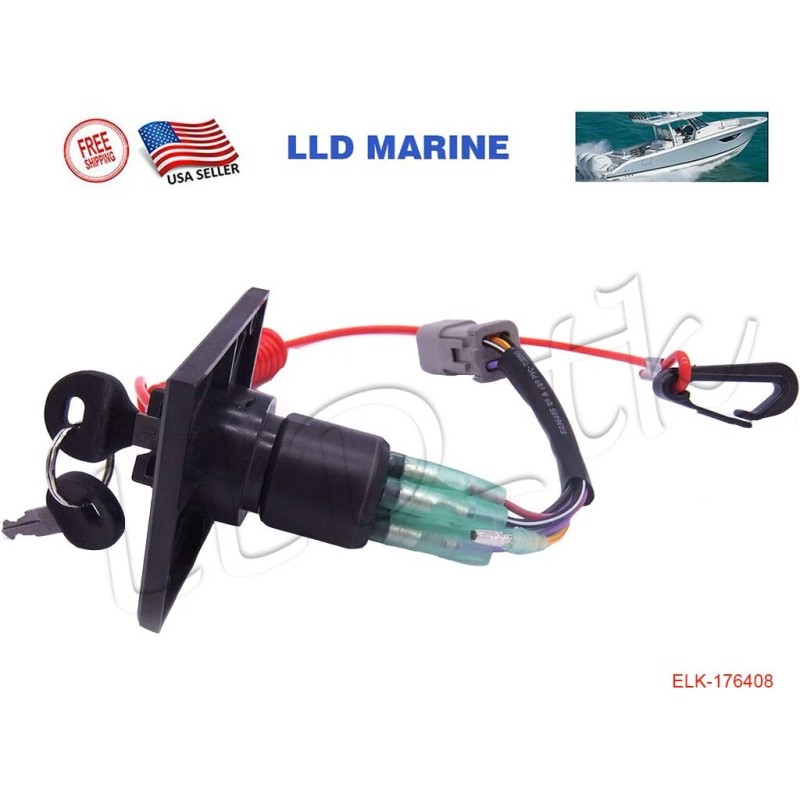 LLD_TK Johnson Evinrude OMC BRP Ignition Safety Cut Off Key