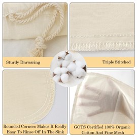 Nut Milk Bag Cheese Cloths for Straining 2 Pack 12"x12" 10"x12" Unbleached Cotton Nut Bag Strainer Cheese Cloth Cheesecloth for Straining Nut Milk Bags for Straining Reusable Juicing Cheese Milk Bags