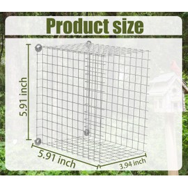 mxyteabz Bluebird House Predator Guards 2 Pcs, Metal Mesh Bird House Hole Protector, for Eastern Bluebird House and Their Babies Safe(Square, Silver, 4 * 6 * 6 in)