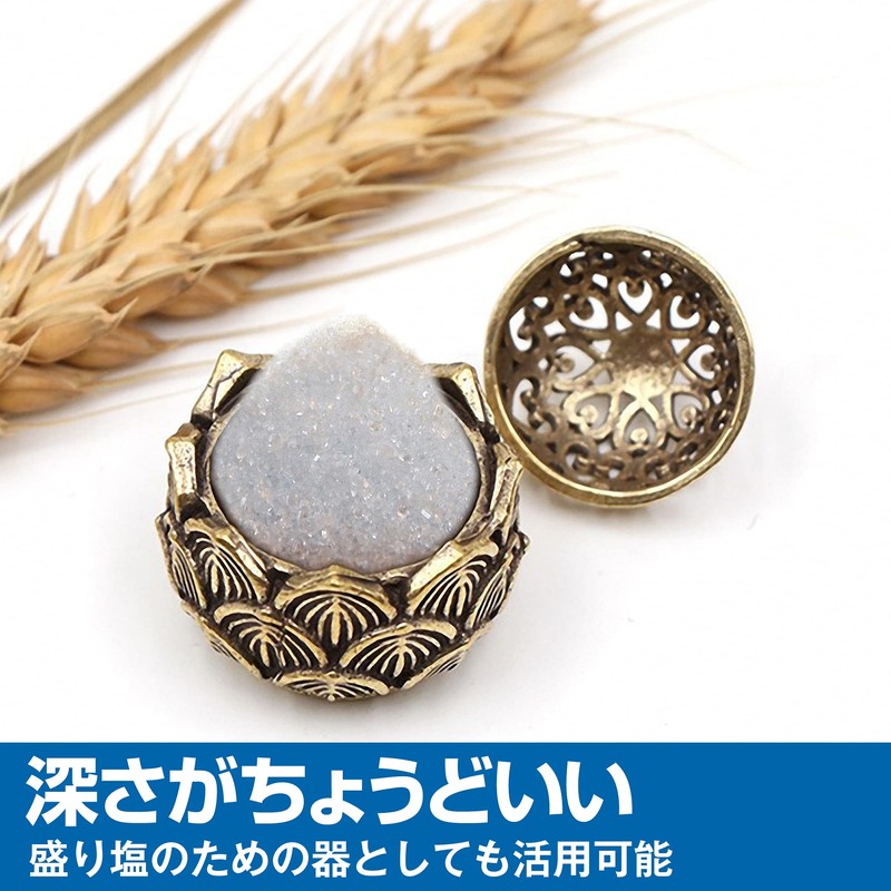 HAMILO Mini Incense Burner Antique Yoga Meditation Incense Salt Set