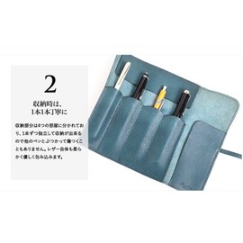 Boosters Minerva Box, Roll Pen Case, Leather, Business Card Storage, Pen Sheath, Ortensia, Casual