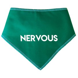Spoilt Rotten Pets S2 NERVOUS Green Warning Alert Dog Bandana For Dogs With Anxiety & Social Behaviour Issues (Small Dogs Shih-tzu Terriers & Cockerpoo)