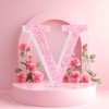 Qunclay 5.7 Inch Pink Crystal Diamond Letters - Crushed Diamond
