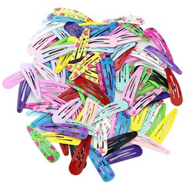 Myynti Women and Girls Metal Printed Design Tik tak Pins Snap Hair Clips Hairpins Barrettes Hair Accessories Multicolor Multi Design 6 Jodi