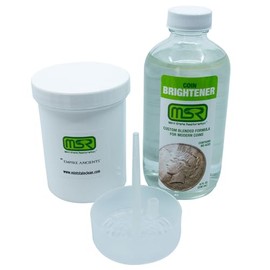 Empire Ancients Mint State Restoration (MSR) Coin Brightener Solution (8 oz, With Basket)