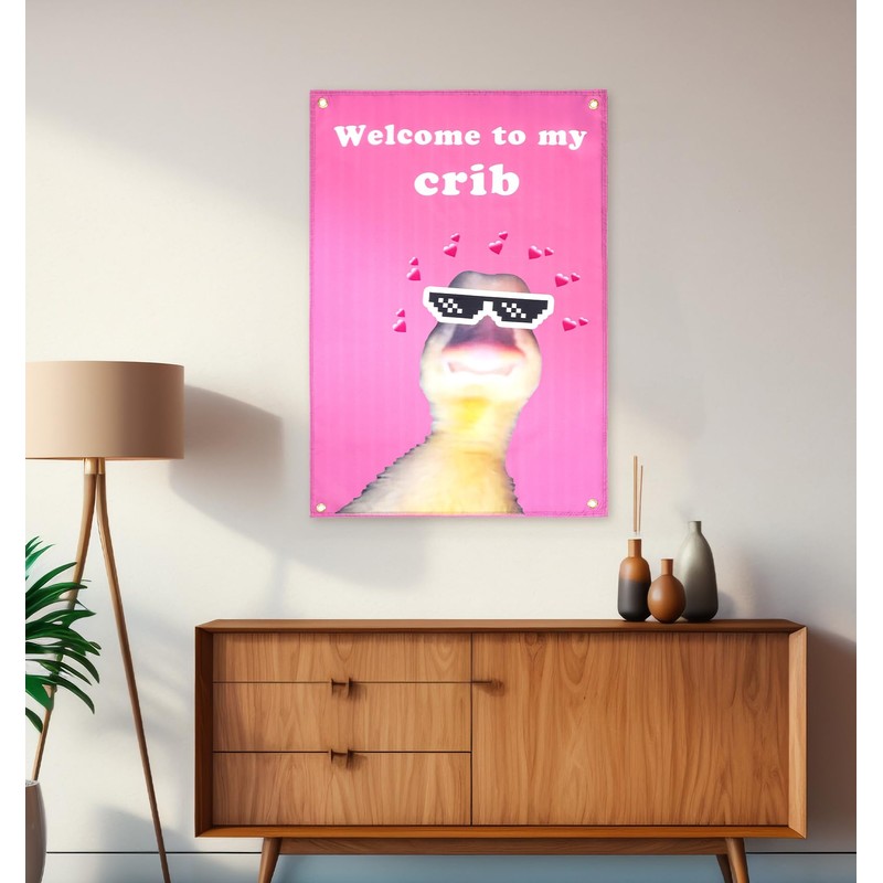 ValueBargain Welcome to My Crib Funny Flag, 2x3 Feet Funny