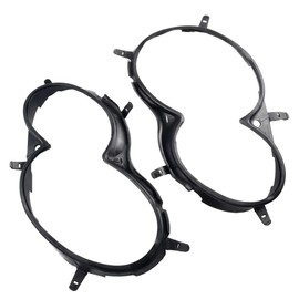 TJFU 1 Pair Car Front W209 Headlight Lens Cover Trims Strip Headlight Sealing Strip Gasket, Compatible for W209 CLK200 CLK320 CLK350 2Door 2003-2009.(Color: Black)